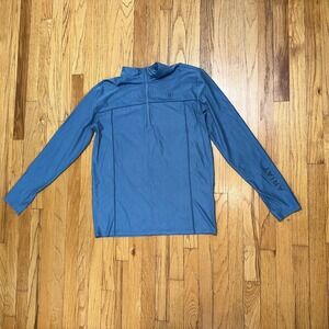 Ariat Lowell‎ 3.0 1/4 Zip Pullover Mens Large Blue ARIATTEK Long Sleeve Shirt